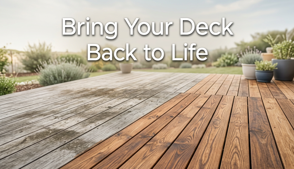 pressure wash a deck